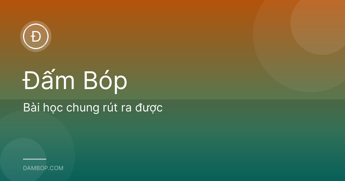 Bài học chung rút ra được