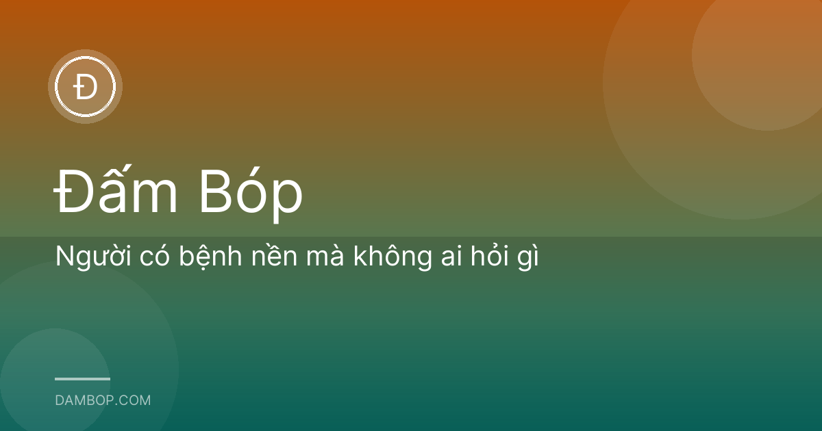 Người có bệnh nền mà không ai hỏi gì